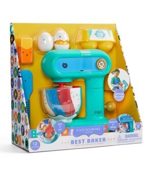 FAO Schwarz Best Baker Pretend Mixer Playset 12 Pieces New in Box
